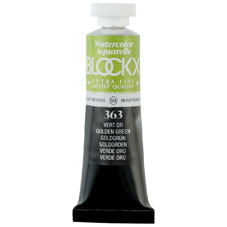 BLOCKX Watercolour Tube 15ml S3 363 Golden Green Green, , hi-res