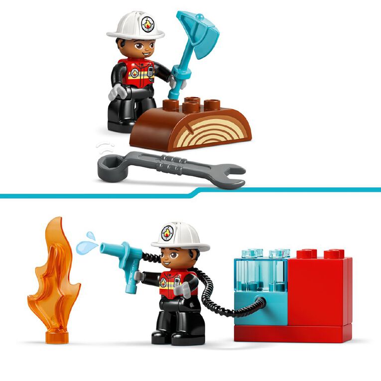LEGO DUPLO Fire Engine with Hose and Firefighter 10473, , hi-res