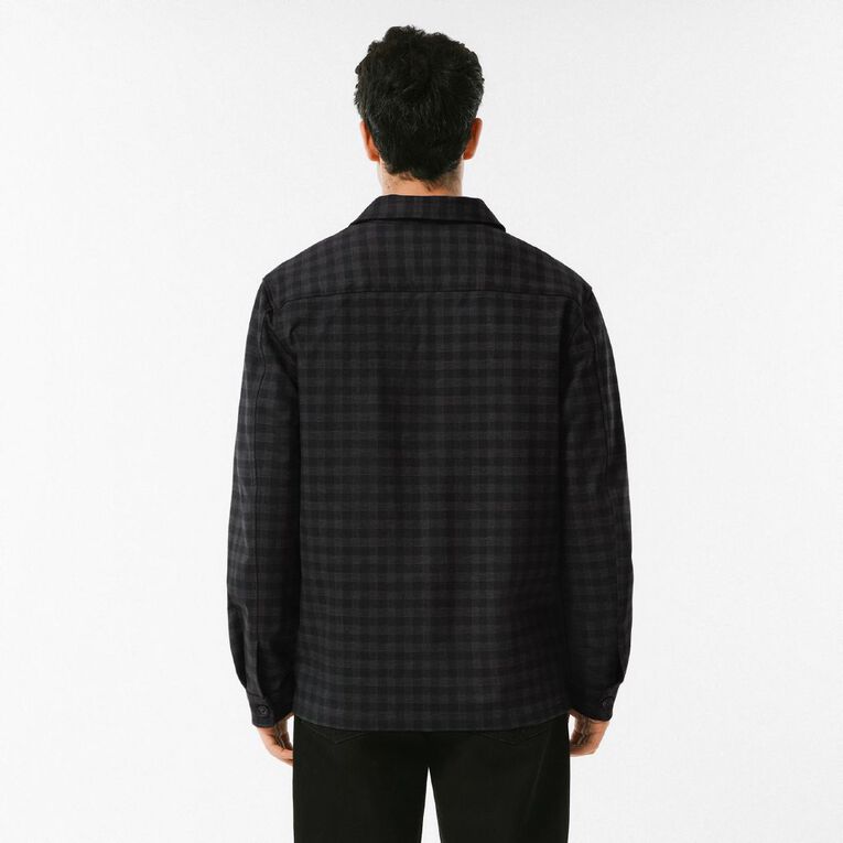 H&H Men's Ponte Shacket, Black, hi-res