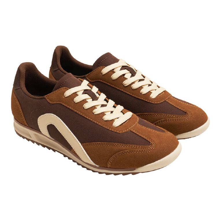 H&H Women's Women's Paris Sneaker, Brown Mid, hi-res