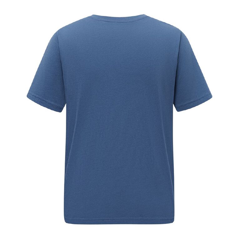 H&H Men's Regular Fit Crew Neck Tee, Blue Mid, hi-res
