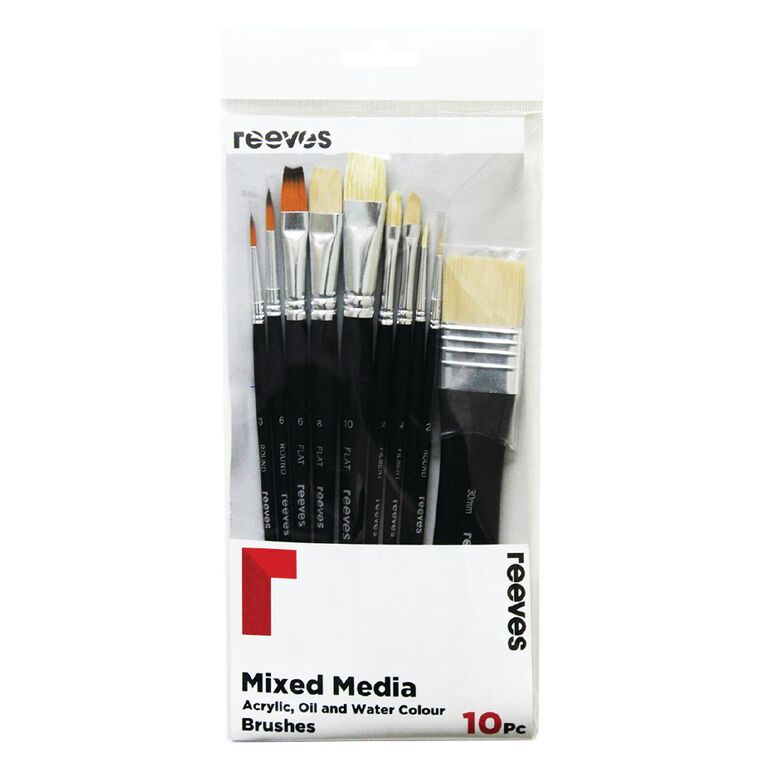 Reeves Mixed Media Brush Set of 10, , hi-res