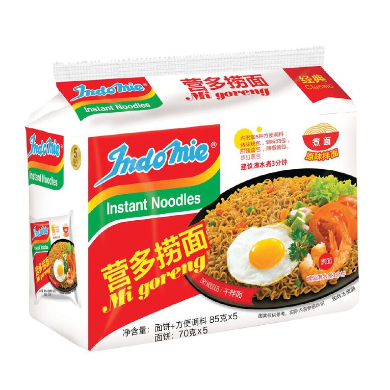 Indomie Mi Goreng 5 Pack White 85g, , hi-res