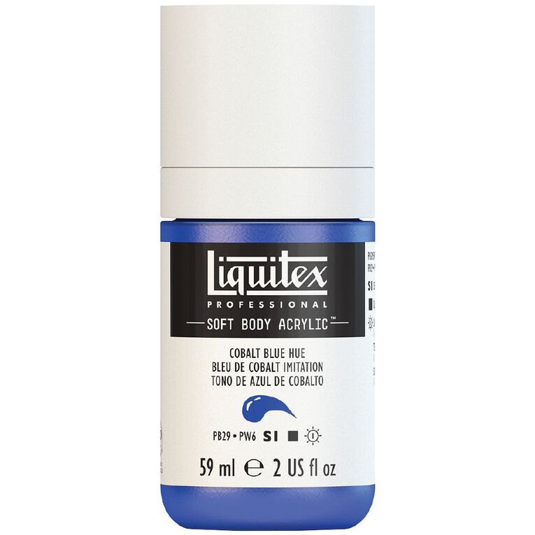 Liquitex Soft Body S1 Acrylic Paint Cobalt Blue Hue, , hi-res