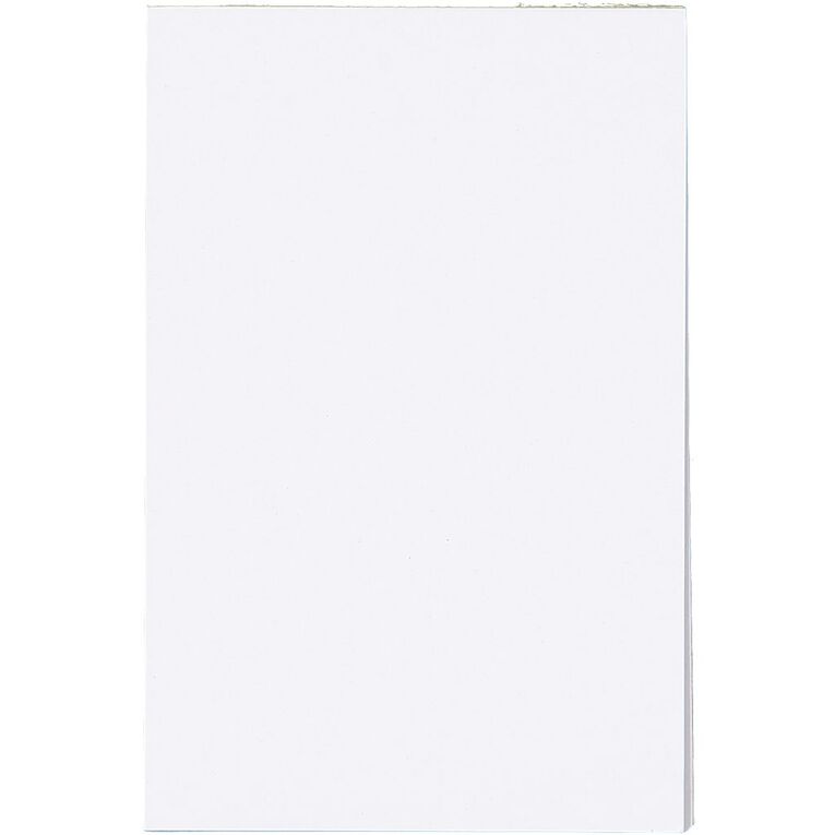WS Unruled Scribble Pad 100 Sheets 152mm x 100mm White, , hi-res
