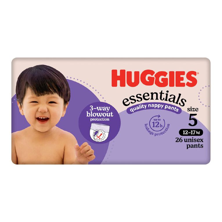 Huggies Nappy Essentials Pants Size 5 26 Pack, , hi-res