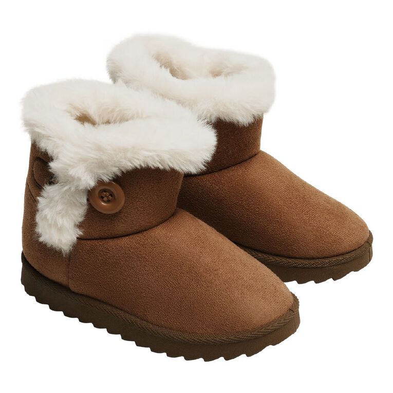 Young Original Senior Kids' Frost Slipper Boots, Tan, hi-res