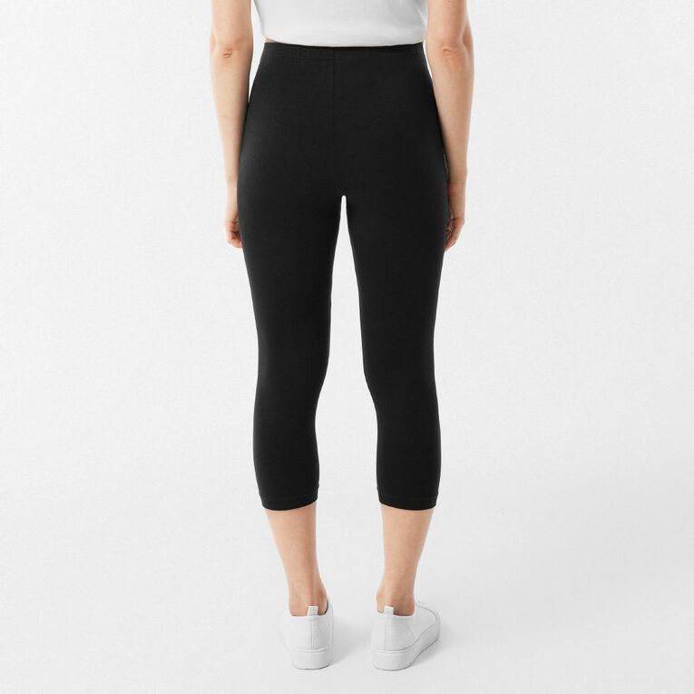 H&H Women's 3/4 Leggings, Black, hi-res