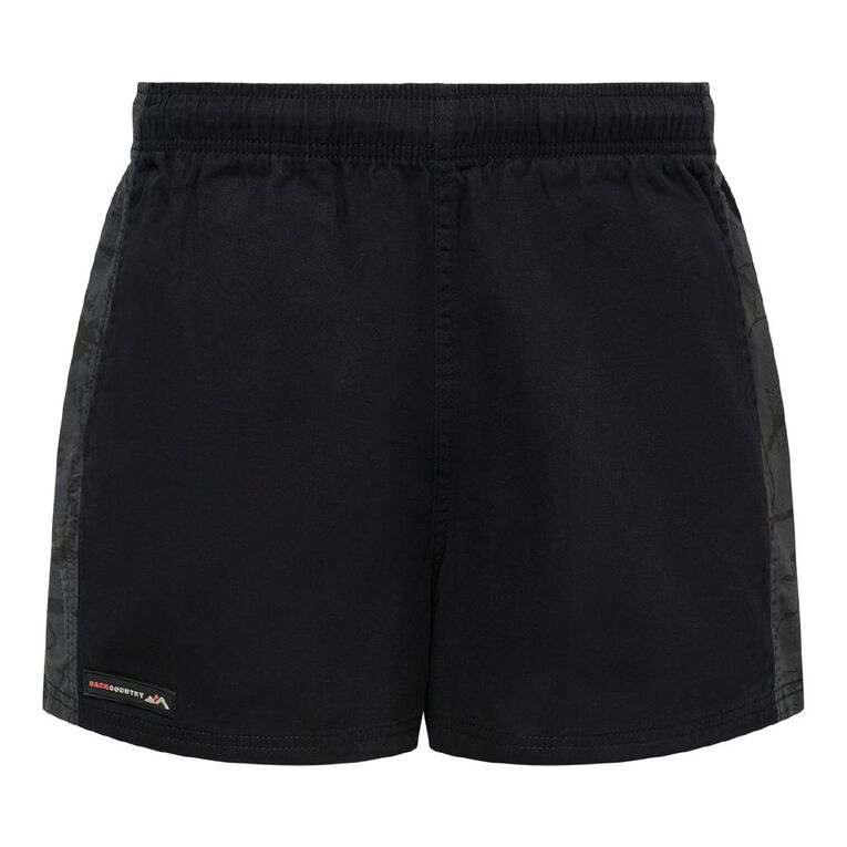 Back Country Adults' Rugger Shorts, Black, hi-res