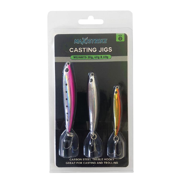 Maxistrike Casting Jigs 20g 40g 60g 3 Pack, , hi-res