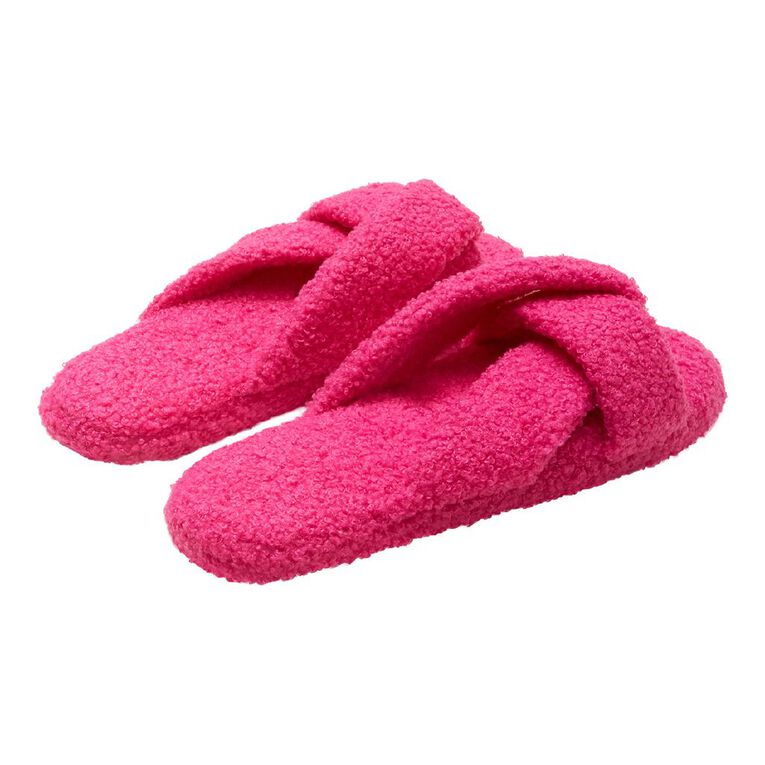 H&H Women's Brooke Slide Slippers, Pink, hi-res