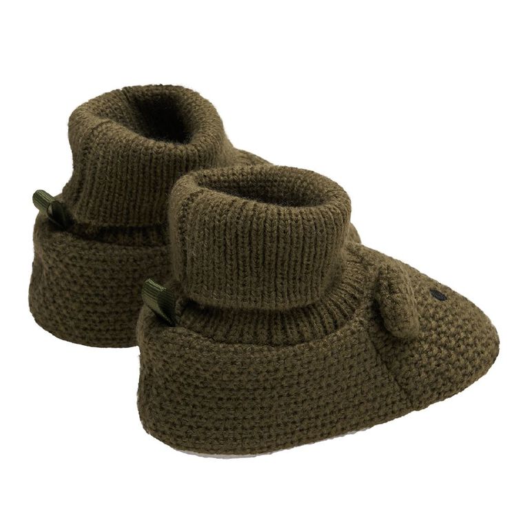 Young Original Infants' Knit Teddy Booties, Sage, hi-res
