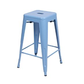 Living & Co Metal Stool Blue 66cm
