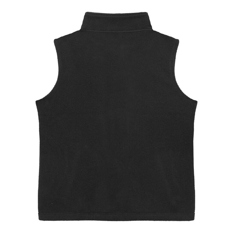 Young Original Microfibre Zip-Thru Vest, Black, hi-res