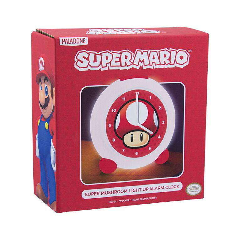 Paladone Super Mario Mushroom Light Up Alarm Clock, , hi-res
