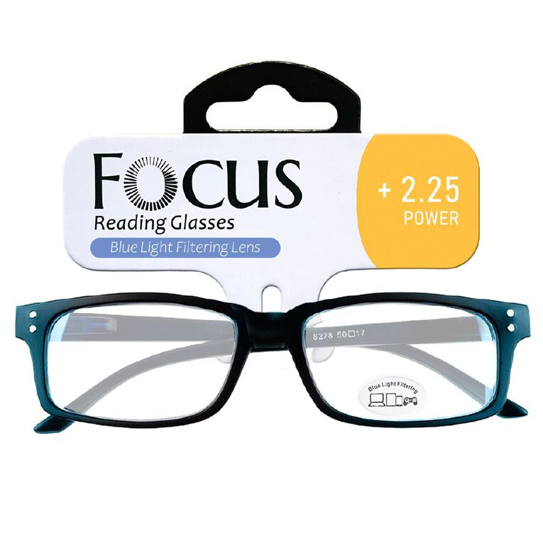 Focus Blue Light Filter Reading Glasses +2.25, , hi-res