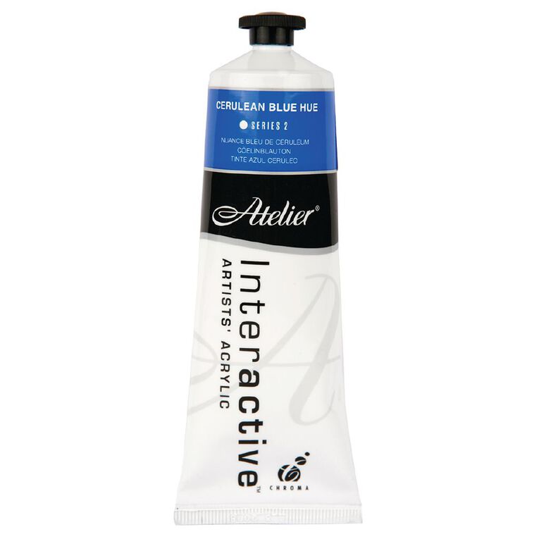 Atelier S2 Acrylic Paint Cerulean Blue Hue 80ml, , hi-res