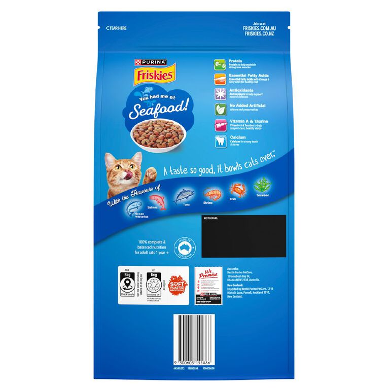 Friskies Seafood Sensations Dry Cat Food 1.4kg, , hi-res