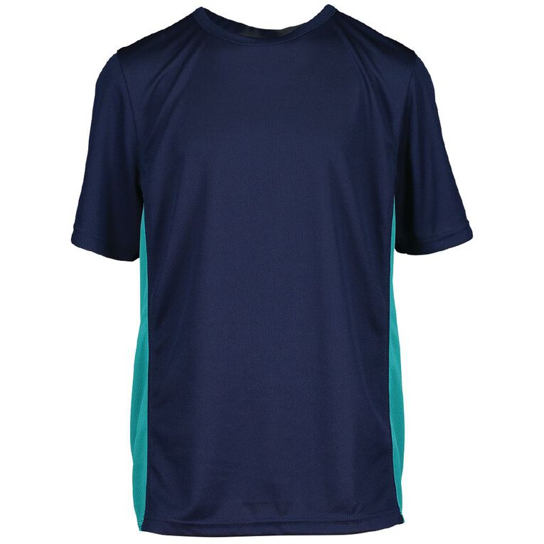 Schooltex Sports Tee, Navy Jade, hi-res