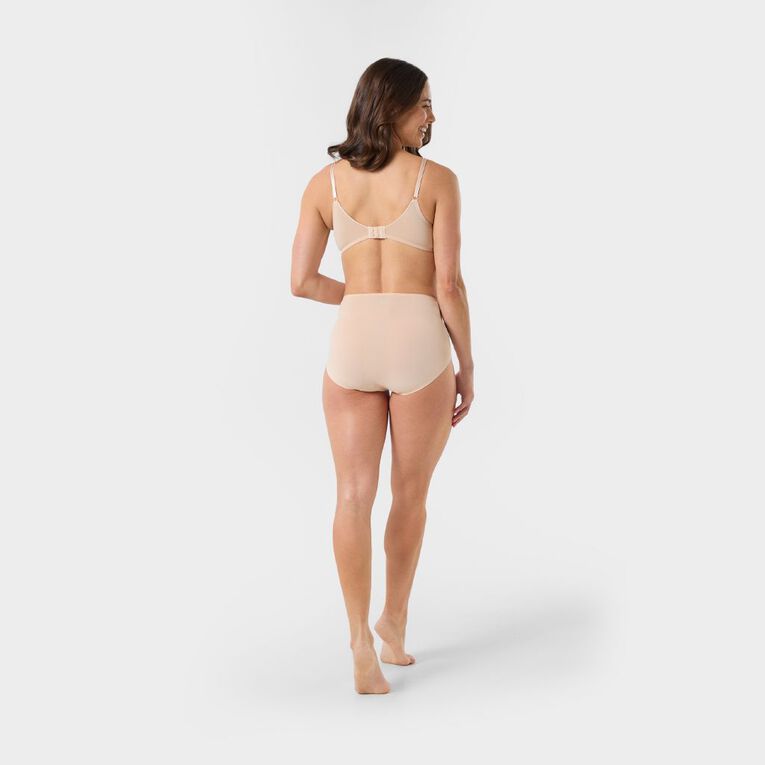 H&H Women's Micro No Show Full Briefs, Cream, hi-res