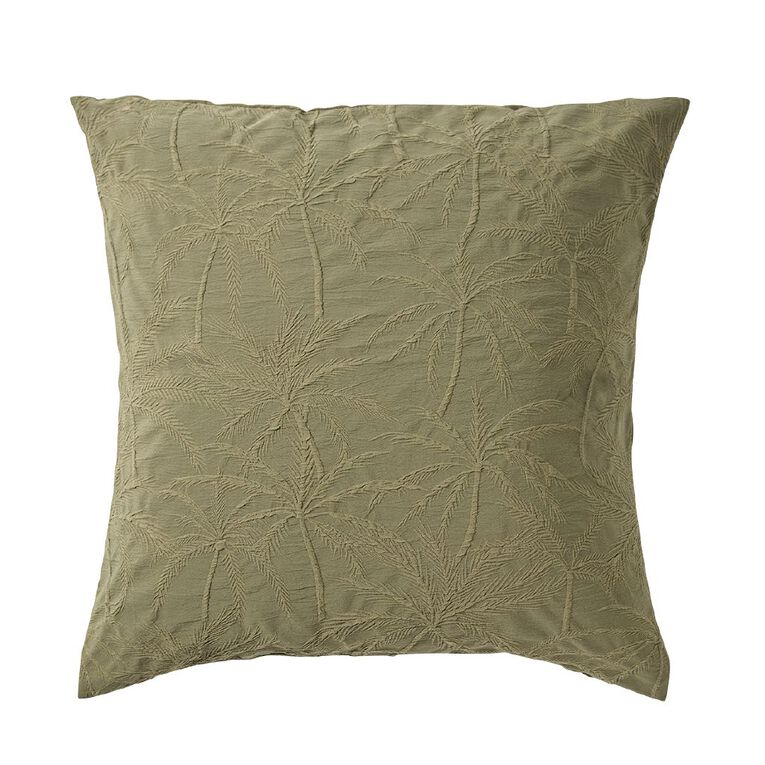 Living & Co European Pillowcase Palm Tree Green One Size, , hi-res