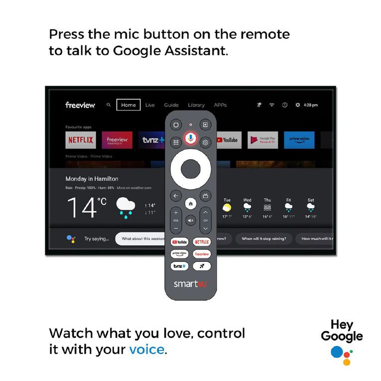 DishTV SmartVU SV12HD Android TV Freeview Dongle Black, , hi-res