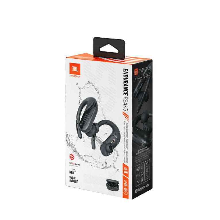 JBL Endurance Peak 3 True Wireless Sports Earbuds Black, , hi-res