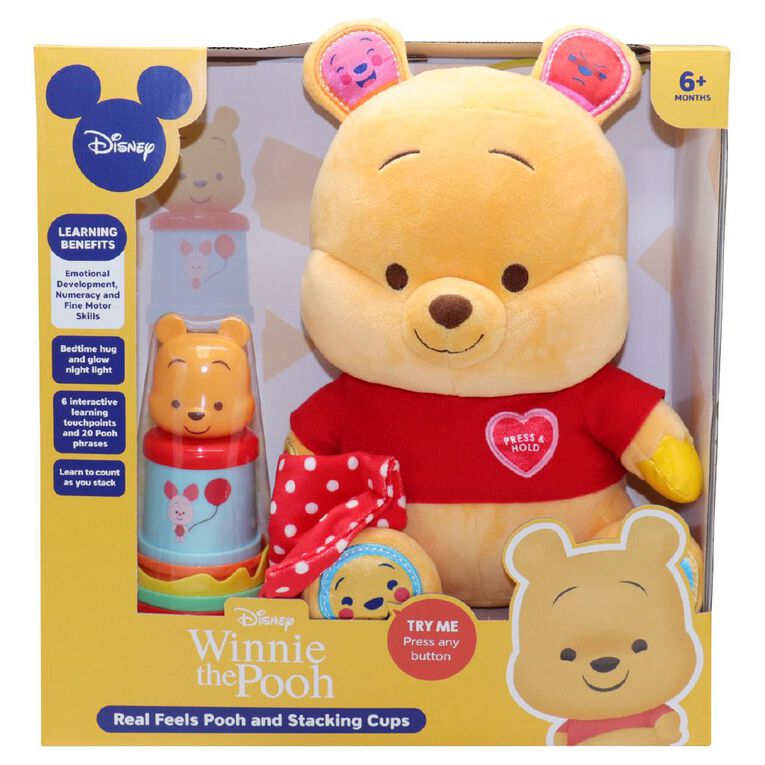 Winnie the Pooh Real Feel Winnie & Stacking Cups, , hi-res