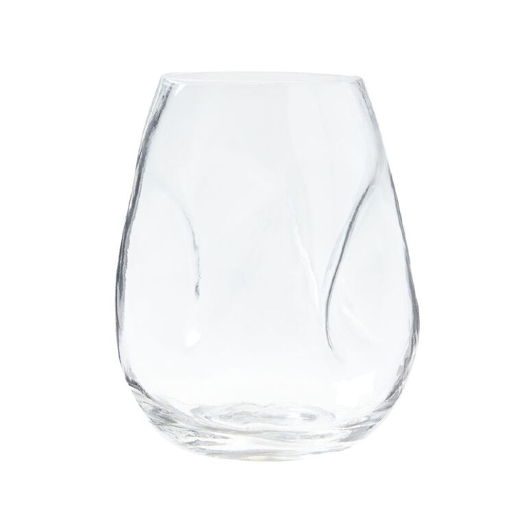 Living & Co Crumple Glass Vase 17.5cm, , hi-res