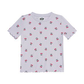 Young Original Short Sleeve All Over Print Rib Top