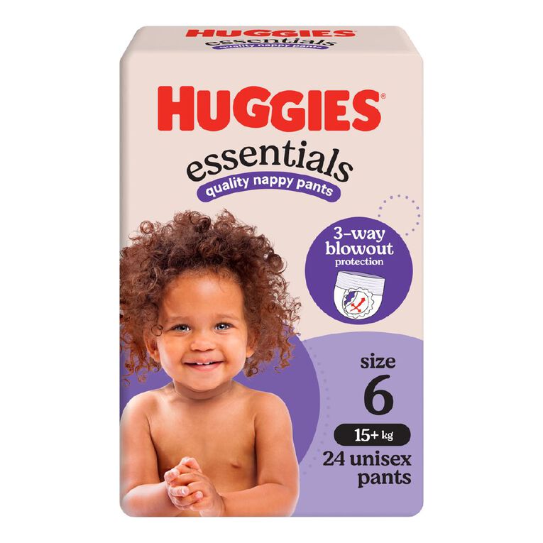 Huggies Nappy Essentials Pants Size 6 24 Pack, , hi-res