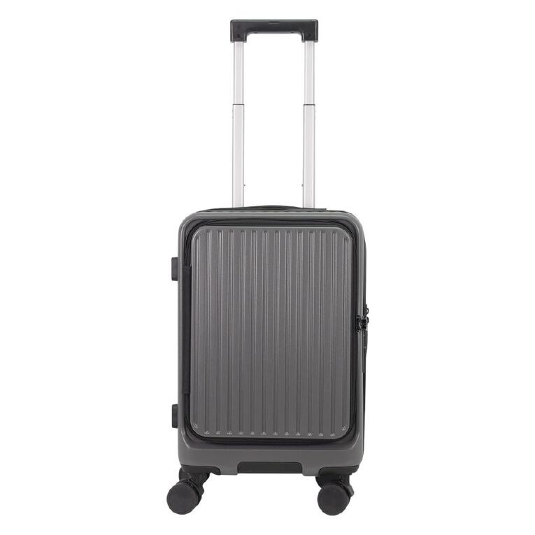 Wander Hard Textured Carry On Suitcase with Dual Open, , hi-res