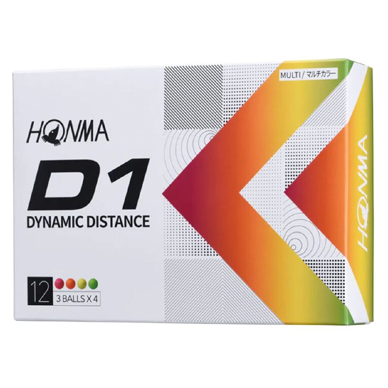 Honma D1 Multi Colour Golf Balls Assorted 12 Pack, , hi-res