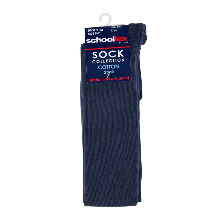 Schooltex Over the Knee Socks 2 Pack, Midnight/Navy, hi-res