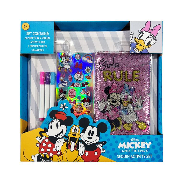 Mickey Mouse Sequin Activity Notebook With Markers, , hi-res