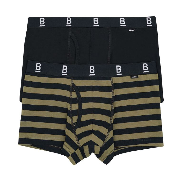 B FOR BONDS Men's Trunks 2 Pack, Khaki, hi-res