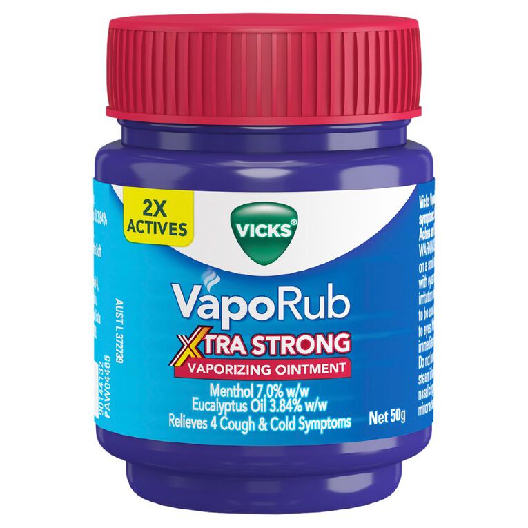 Vicks VapoRub Ointment Decongestant Chest Rub Extra Strong, , hi-res