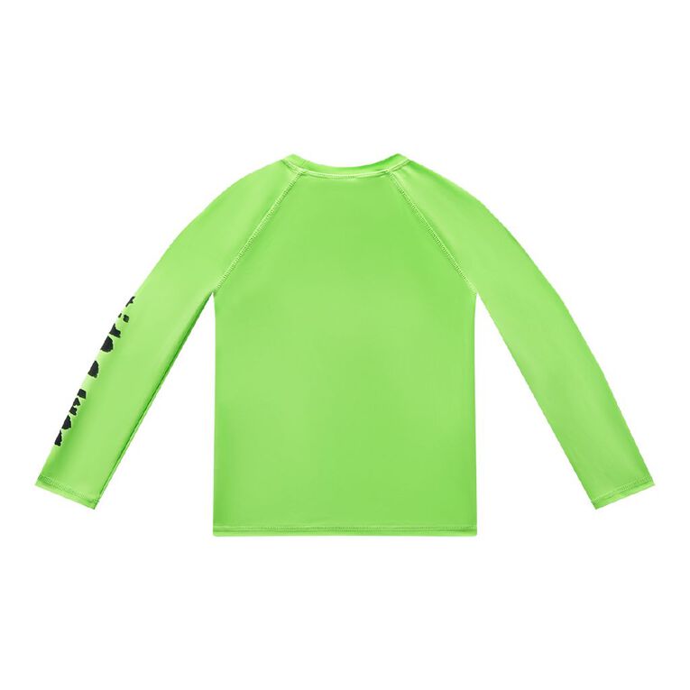 Young Original Long Sleeve Rash Vest, Green Light, hi-res