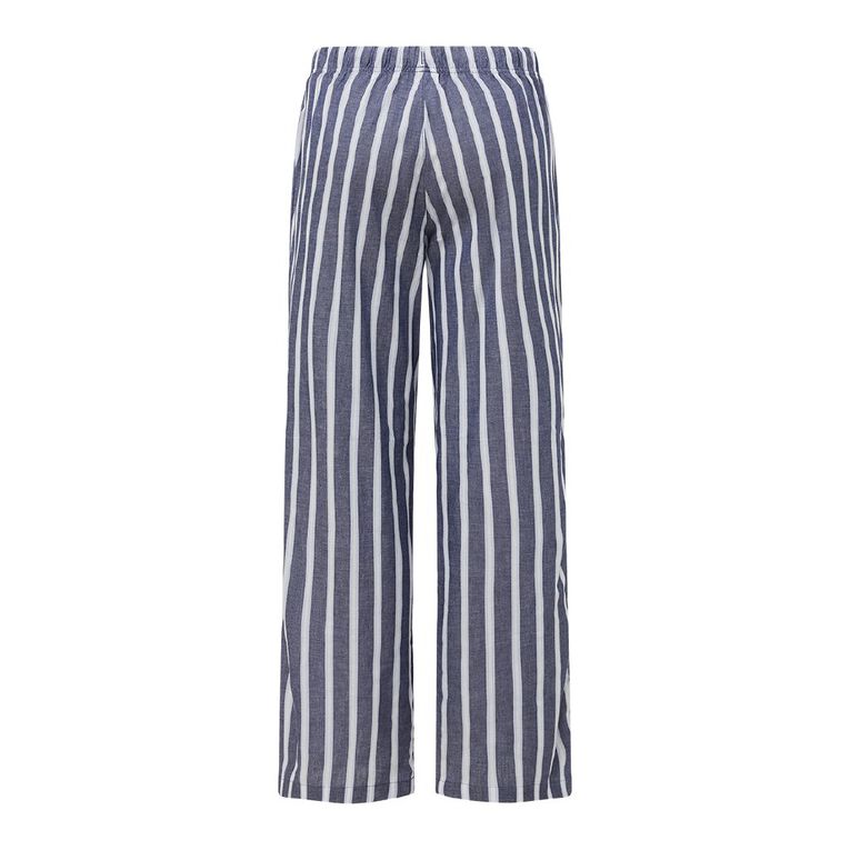 H&H Women's Woven Pyjama Pants, Blue Dark, hi-res