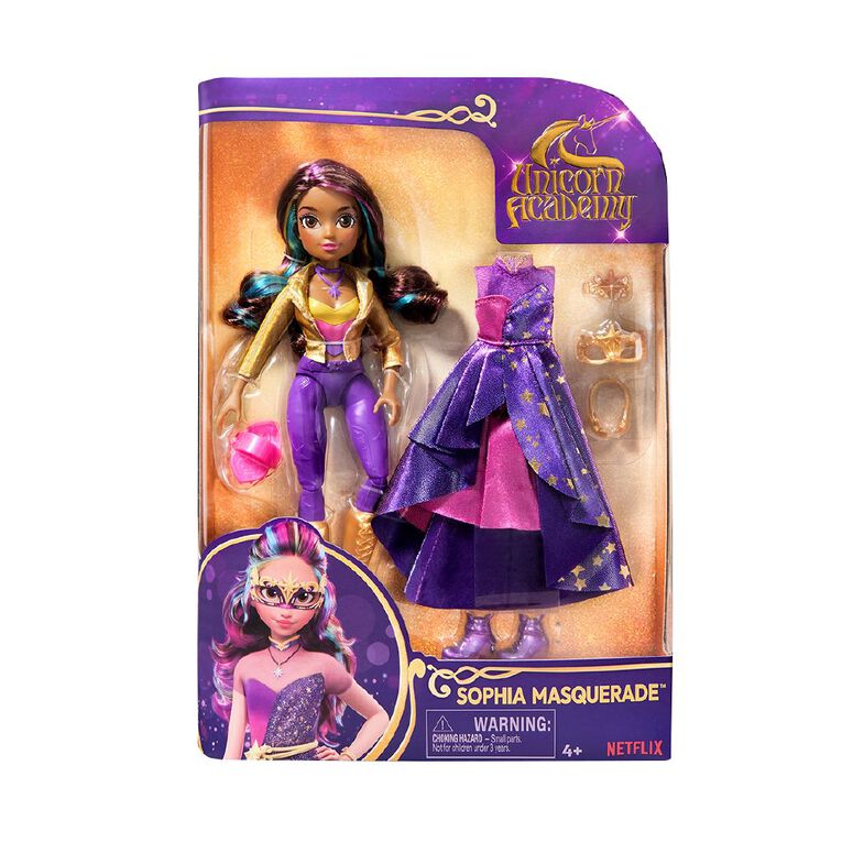 Unicorn Academy Deluxe Sophia Masquerade Fashion Doll The Warehouse