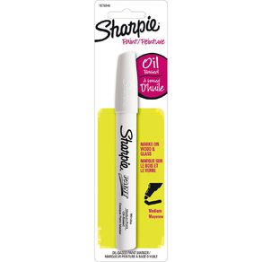 Sharpie Oil-Based Medium Point Paint Marker White White 1 Pack