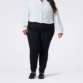 H&H Curve Women's High Waist Double Button Skinny Jeans