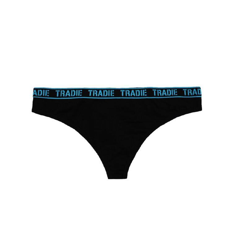 Tradie Women's G-string 3 Pack, Black S26 RHYTHM, hi-res