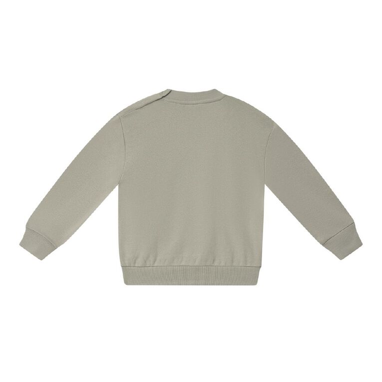 Young Original Babies' Plain Crew Sweatshirt, Green Light, hi-res