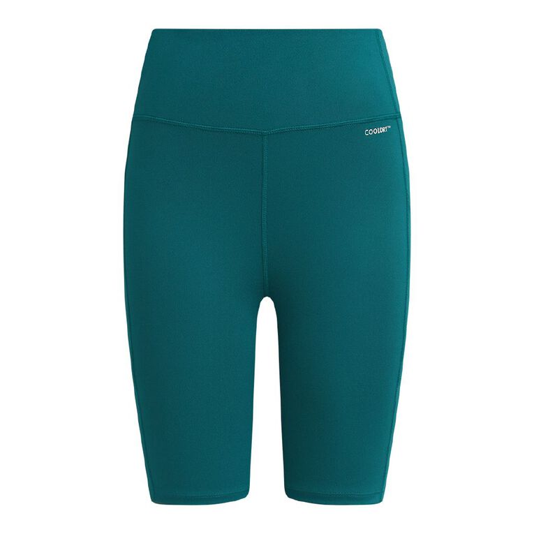 Active Intent Women's Pocket Bike Shorts, Green Dark, hi-res