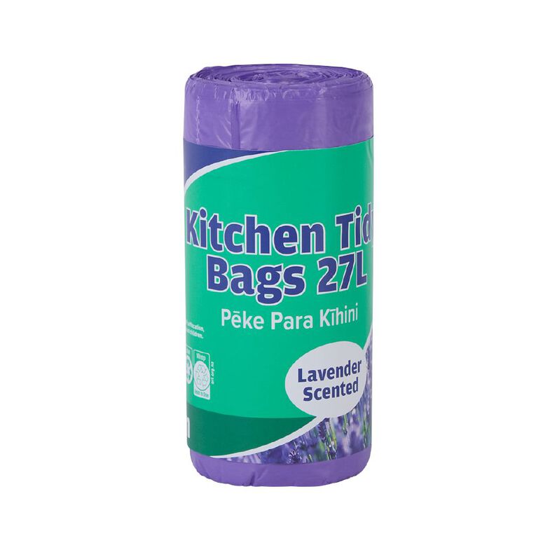 Living & Co Lavender Scented Kitchen Tidy Bag 27L 30 Pack, , hi-res