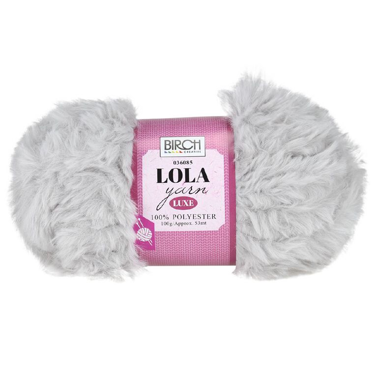 Birch Lola Yarn 100% Polyester 100g Persian Grey, , hi-res