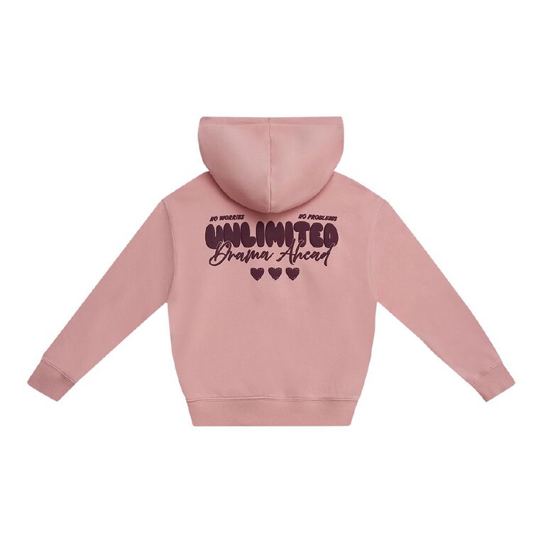 Young Original Oversized Zip Hoodie, Pink Light, hi-res
