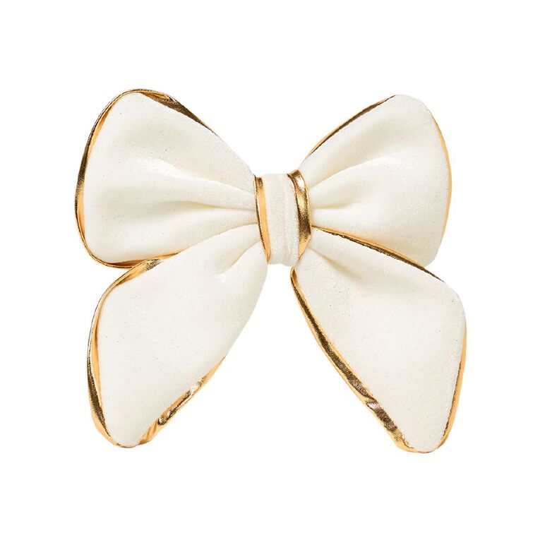 Wonderland Christmas Bow White, , hi-res