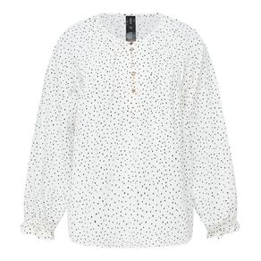 H&H Women's Long Sleeve Gather Detail Blouse